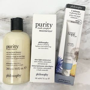 Philosophy Purity Skin Care Bundle Cleanser Mositurizer